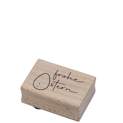 Artoz Stempel – Holzstempel – „frohe Ostern“ – 50 x 35 mm – Motivstempel zum Kartenbasteln für Einladungen, Geburtstag, Glückwünsche von ARTOZ