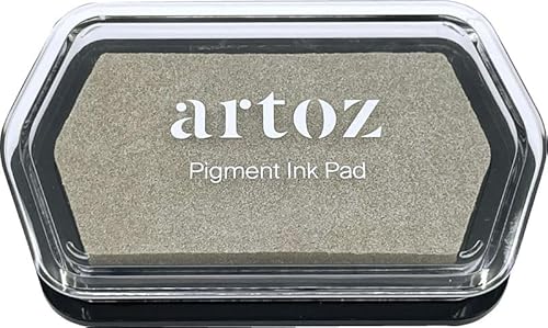 Artoz Stempelkissen in Champagner Metallic – 110 x 68 x 18 mm – metallische Stempelkissen-Farbe zum Stempeln auf Papier, Karten für Einladungen, Grüße oder zur Hochzeit von ARTOZ