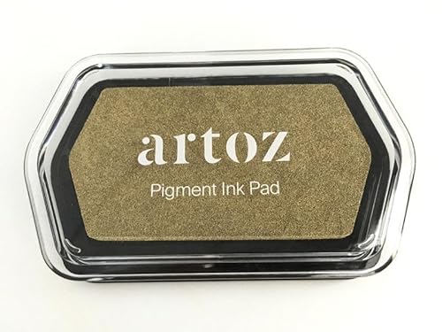 Artoz Stempelkissen in Gold Metallic – 110 x 68 x 18 mm – metallische Stempelkissen-Farbe zum Stempeln auf Papier, Karten für Einladungen, Grüße oder zur Hochzeit Artoz Stempelkissen in Gold Metallic – 110 x 68 x 18 mm – metallische Stempelkissen-Farbe zum Stempeln auf Papier, Karten für Einladungen, Grüße oder zur Hochzeit von ARTOZ