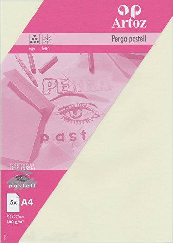 Perga pastell Transparentpapier-Bogen A4 (5er-Pack) weiss von ARTOZ
