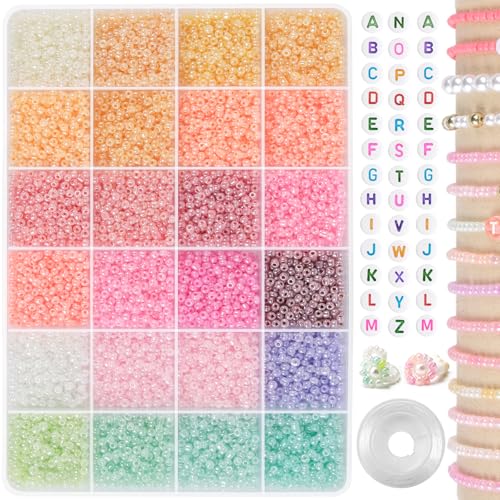 ARTREE 3mm Perlen für Armbänder,DIY Halsketten Schmuckherstellung Set mit Buchstabenperlen zum Auffädeln, Geschenkeidee für Weihnachten,Geburtstag,partys ARTREE 3mm Perlen für Armbänder,DIY Halsketten Schmuckherstellung Set mit Buchstabenperlen zum Auffädeln, Geschenkeidee für Weihnachten,Geburtstag,partys von ARTREE
