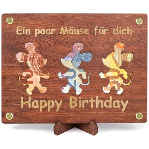 ARTREE Geldgeschenke Geburtstag, Geburtstagskarte aus Holz, Geschenkideen Geldkarte Geburtstag, Kreatives Geldgeschenke Verpackung Personalisierte Geldgeschenk zum Geburtstage für Frauen Männer ARTREE Geldgeschenke Geburtstag, Geburtstagskarte aus Holz, Geschenkideen Geldkarte Geburtstag, Kreatives Geldgeschenke Verpackung Personalisierte Geldgeschenk zum Geburtstage für Frauen Männer von ARTREE