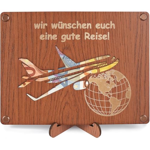 ARTREE Geldgeschenke Geburtstag, Geldgeschenke Verpackung aus Holz, Personalisierte Geldgeschenk Reise, Flugzeug Geschenk, Holz Reisekasse Geschenke für Frauen Männer (Flugzeug) von ARTREE