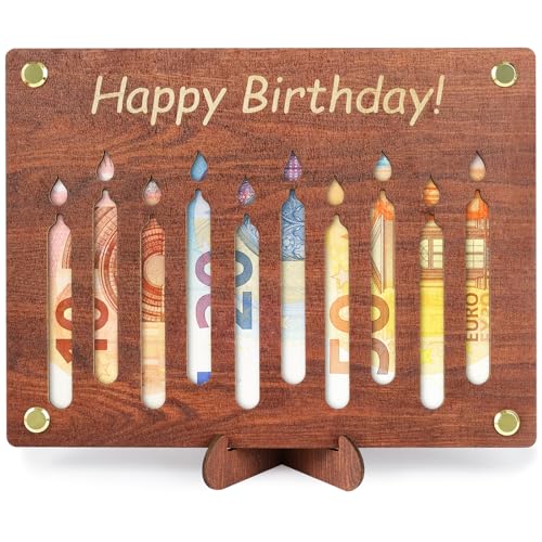 ARTREE Geldgeschenke Geburtstag, Geldgeschenke Verpackung aus Holz, Personalisierte Geldgeschenk zum Geburtstage, Holz Geburtstagskarte für Frauen Männer ARTREE Geldgeschenke Geburtstag, Geldgeschenke Verpackung aus Holz, Personalisierte Geldgeschenk zum Geburtstage, Holz Geburtstagskarte für Frauen Männer von ARTREE