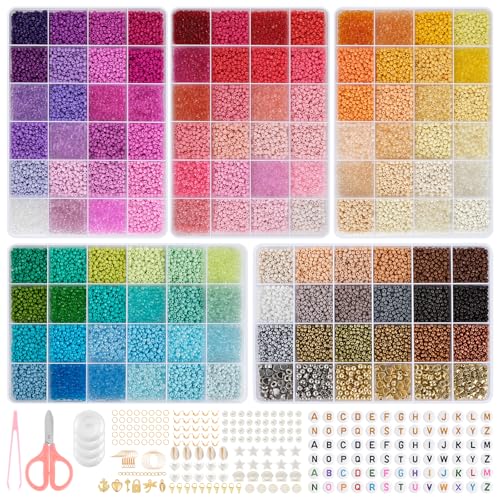 ARTREE Perlen mit 3 mm Durchmesser für Armbänder, 114 Stück, bunte Glasperlen zum Auffädeln, 5 Stück, Mini-Perlen mit Holzperlen zum Auffädeln für Weihnachtshandwerk ARTREE Perlen mit 3 mm Durchmesser für Armbänder, 114 Stück, bunte Glasperlen zum Auffädeln, 5 Stück, Mini-Perlen mit Holzperlen zum Auffädeln für Weihnachtshandwerk von ARTREE