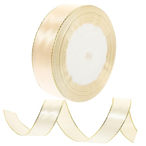 ARTSEWPLY 1 Rolle Goldrand Polyesterband für DIY Dekoration Rolle für Geschenkverpackungen Bastelprojekte und Heimdekoration Leicht und Platzsparend für Kreative ARTSEWPLY 1 Rolle Goldrand Polyesterband für DIY Dekoration Rolle für Geschenkverpackungen Bastelprojekte und Heimdekoration Leicht und Platzsparend für Kreative von ARTSEWPLY