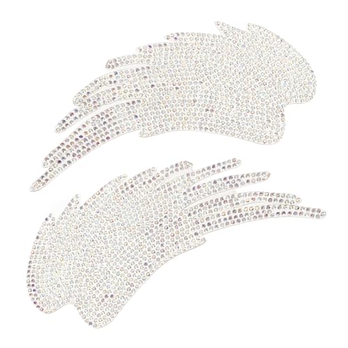 ARTSEWPLY 1 Satz Glitzer Flügel Bügelbild Teilig Hotfix Strass Applikation Für Kleidung Diy Engelsflügel Aufnäher Für Jacke Pullover Und Accessoires 2 Stück von ARTSEWPLY