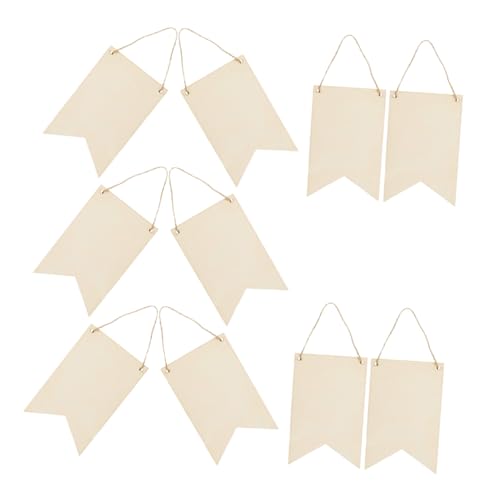 ARTSEWPLY 1 Satz Teiliges Diy Holzschild Flaggenform Unbemalt Blanko Holzplättchen Basteln Holzplatten Zum Bemalen Und Beschriften Für Dekoration Und Geschenke 10 Stück von ARTSEWPLY