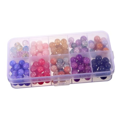 ARTSEWPLY 1 Schachtel Bunte Glasperlen Runde DIY Perlen für Armbänder und Glänzende Oberflächen für Schmuckherstellung und Kreative Dekoration ARTSEWPLY 1 Schachtel Bunte Glasperlen Runde DIY Perlen für Armbänder und Glänzende Oberflächen für Schmuckherstellung und Kreative Dekoration von ARTSEWPLY