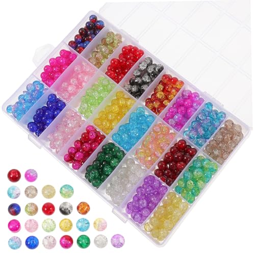 ARTSEWPLY 1 Schachtel Glasperlen für Schmuckherstellung DIY Bastelperlen mit Klare Bunte Perlen für Armbänder Halsketten Ohrringe und Dekorationen Vielseitig für Kreative Schmuckprojekte von ARTSEWPLY