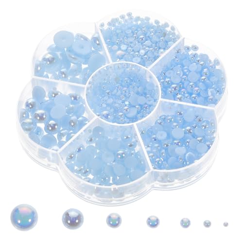 ARTSEWPLY 1 Schachtel Halbperlen zum Basteln Halbrunde Flache Perlen für DIY Haarschmuck Nagelkunst Handyhüllen Dekoration Farbige Ab optik Stabile ARTSEWPLY 1 Schachtel Halbperlen zum Basteln Halbrunde Flache Perlen für DIY Haarschmuck Nagelkunst Handyhüllen Dekoration Farbige Ab optik Stabile von ARTSEWPLY