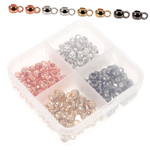 ARTSEWPLY 1 Schachtel Plastik Bail Perlen Bunte Spacer Perlen für Schmuckherstellung DIY Armband Anhänger Basteln Zubehör Praktische Verbindungsperlen für Halsketten Charms Handliche von ARTSEWPLY