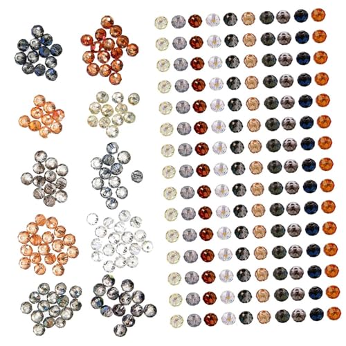 ARTSEWPLY 1 Schachtel Runde Facettierte Glasperlen für Schmuckherstellung DIY Perlen Auffädeln für Armbänder Halsketten Vielseitig Verwendbar Handgefertigte Schmuckaccessoires von ARTSEWPLY