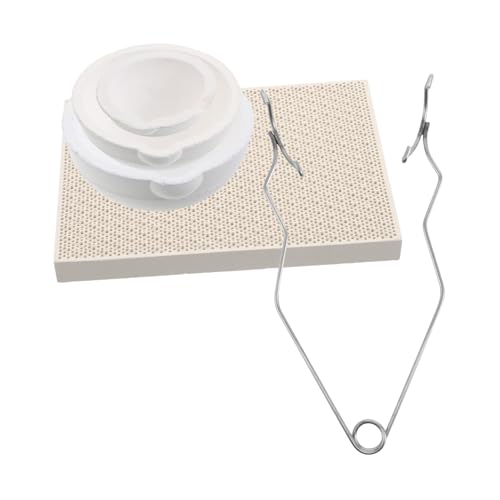 ARTSEWPLY 1 Set Schmelztiegel-schüssel, Keramik-schüssel-/tassen-set Mit Waben-lötbrett-platten-set Zum Schmelzen Von Schmuckherstellung von ARTSEWPLY