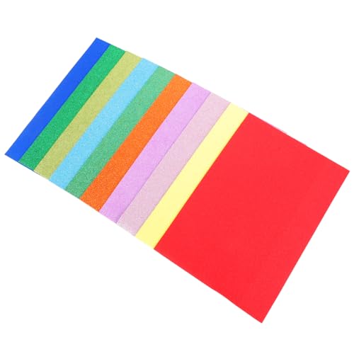 ARTSEWPLY 10 Blatt Glitzerpapier Bastelpapier Bunte Dicke Eva schaumstoff Glitzerkarte für DIY Projekte Partydekoration Geschenkverpackung Flexibel Langlebig Farbenfroh Leicht und Praktisch von ARTSEWPLY