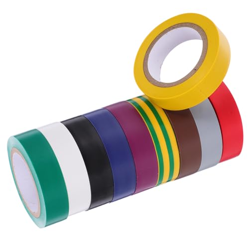 ARTSEWPLY 10 Rollen Isolierband PVC Elektriker Klebeband Stark Klebend Vielseitig für Elektrokabel Auto Verkabelung und Reparaturen ARTSEWPLY 10 Rollen Isolierband PVC Elektriker Klebeband Stark Klebend Vielseitig für Elektrokabel Auto Verkabelung und Reparaturen von ARTSEWPLY