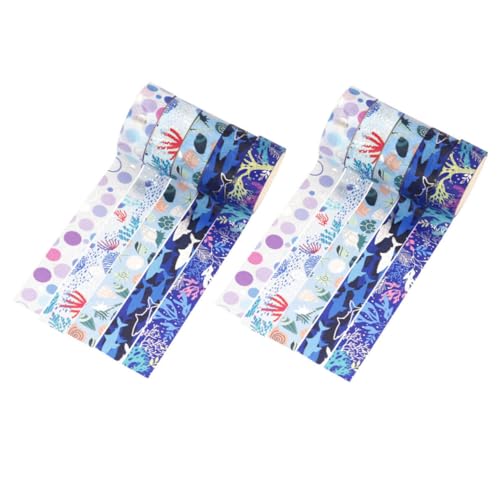 ARTSEWPLY 10 Rollen Tape Meer Design Dekoratives Klebeband für Scrapbooking DIY Bastelprojekte Geschenkverpackung Vielseitiges Masking Tape für Urlaubsdeko und Wohnaccessoires ARTSEWPLY 10 Rollen Tape Meer Design Dekoratives Klebeband für Scrapbooking DIY Bastelprojekte Geschenkverpackung Vielseitiges Masking Tape für Urlaubsdeko und Wohnaccessoires von ARTSEWPLY