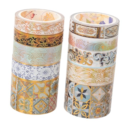 ARTSEWPLY 10 Rollen Washi Tape Vintage Muster Dekoratives Klebeband für DIY Scrapbook Planner Handarbeit Tagebuch Basteln Kreative Masking Tapes für Bunte Gestaltung ARTSEWPLY 10 Rollen Washi Tape Vintage Muster Dekoratives Klebeband für DIY Scrapbook Planner Handarbeit Tagebuch Basteln Kreative Masking Tapes für Bunte Gestaltung von ARTSEWPLY