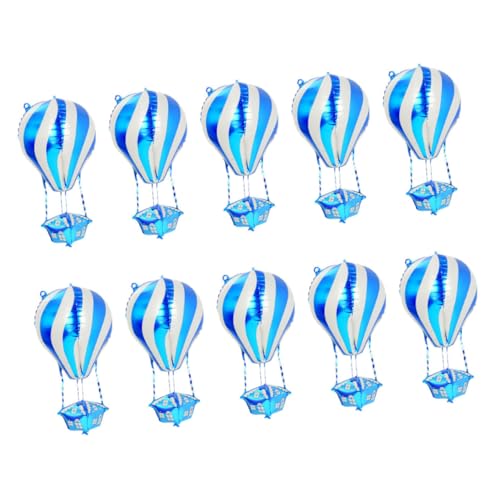 ARTSEWPLY 10 Stück Aluminiumfolie Heißluftballon Ballons Lebendige Farbübergänge Langlebige Partydeko für Kindergeburtstag Shower Weihnachten Halloween Neujahrsfeier von ARTSEWPLY