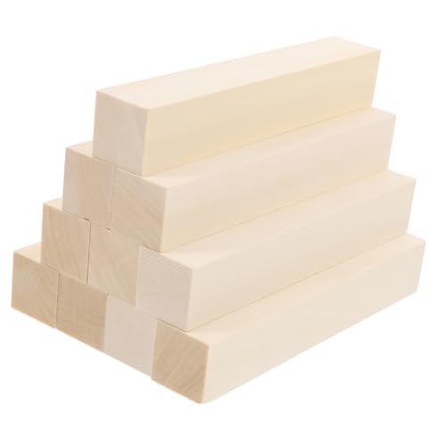 ARTSEWPLY 10 Stück Basswood Schnitzblöcke Weiche Holzblöcke zum Schnitzen und Basteln DIY Holzschnitzset für Kreative Projekte für Anfänger und Fortgeschrittene von ARTSEWPLY