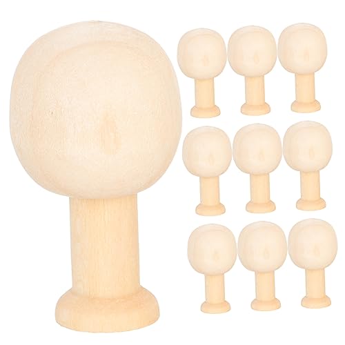 ARTSEWPLY 10 Stück Bemalten Baumverzierungen Drinnen Miniatur Dekorationen Handwerk Ästhetik Der Raumdekoration Winzige Ornamente Für Mini-baum Minibäume Basteln Bemalbare Ornamente Hölzern von ARTSEWPLY