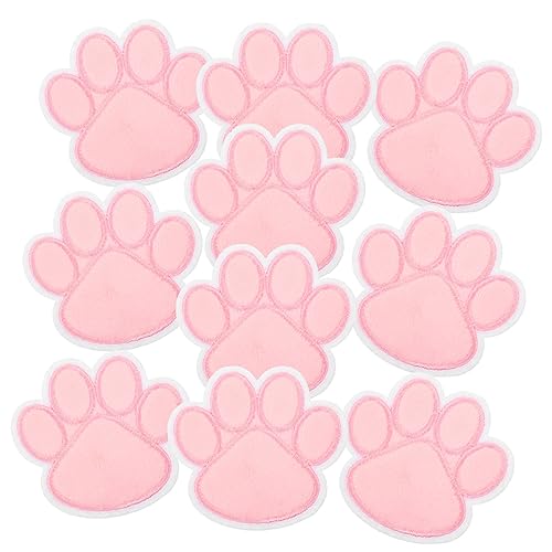ARTSEWPLY 10 Stück Bestickte Hundepratzen Patches zum Aufnähen Hochwertige Applikationen für Kleidung Taschen und DIY Projekte zum Verstecken von Löchern und Verschönern von Textilien von ARTSEWPLY