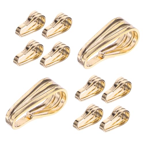 ARTSEWPLY 10 Stück DIY Anhängerverbinder aus Vergoldetem Sterlingsilber Quetschverschluss für Halsketten Armbänder und Taschenanhänger Vielseitig Einsetzbar für Schmuckherstellung und von ARTSEWPLY