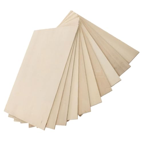 ARTSEWPLY 10 Stück DIY Holzplatten Lindenholz Unbearbeitete Bastelplatten für Kreative Projekte zum Malen Gravieren und Dekorieren von ARTSEWPLY