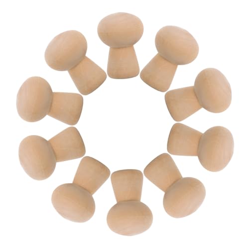 ARTSEWPLY 10 Stück Holz Pilz DIY Figuren Unvollendete Bastelornamente für Kreative Kinderprojekte Natürlichem Holz für Jungen und Mädchen Hellbraun ARTSEWPLY 10 Stück Holz Pilz DIY Figuren Unvollendete Bastelornamente für Kreative Kinderprojekte Natürlichem Holz für Jungen und Mädchen Hellbraun von ARTSEWPLY