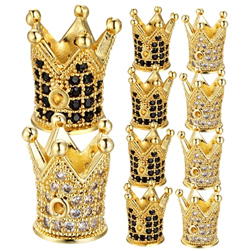 ARTSEWPLY 10 Stück Krone Form Lose Perlen DIY Schmuck Zubehör für Armbänder Dekoration Hautfreundlich und Vielseitig Einsetzbar von ARTSEWPLY