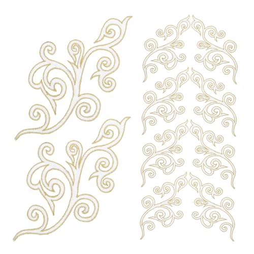 ARTSEWPLY 10 Stück Selbstklebende Weiße Cloud Muster Bestickte Applikationen mit Goldrand Metallische Stickereipatches für Hochzeitskleider Bühnenkostüme und DIY Modeveredelung ARTSEWPLY 10 Stück Selbstklebende Weiße Cloud Muster Bestickte Applikationen mit Goldrand Metallische Stickereipatches für Hochzeitskleider Bühnenkostüme und DIY Modeveredelung von ARTSEWPLY