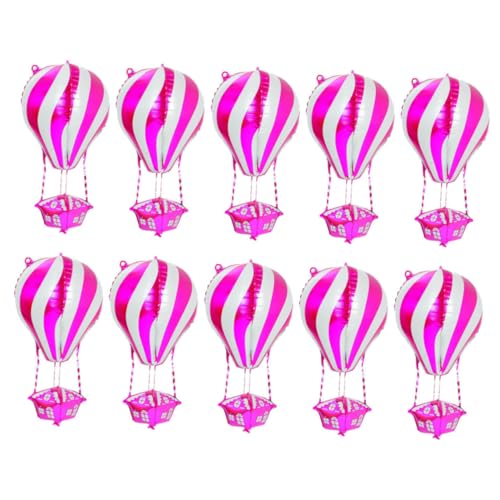 ARTSEWPLY 10 Stück Teiliges Aluminium Folienballon Heißluftballon Farbecht Formstabil Lebendige Partydeko für Geburtstag Hochzeit Shower Festliche Wanddekoration von ARTSEWPLY