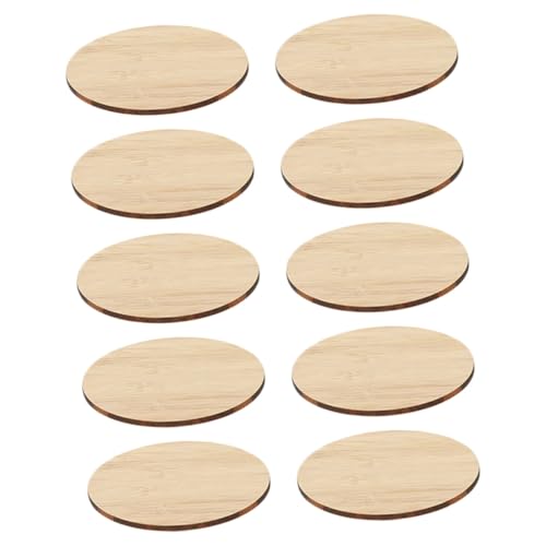 ARTSEWPLY 10 Stück Teiliges Bambus Rundscheiben Naturbelassene Glatte DIY Malunterlagen Sichere Blanko Holzplatten für Bastelfreundliche Unvollendete Kreisdekorationen von ARTSEWPLY