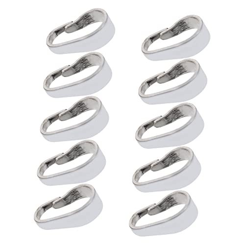 ARTSEWPLY 10 Stück Teiliges DIY Schmuckset Silberfarbene Anhängerverbinder Glatte Oberfläche Langlebiges Material Schmuckverschluss für Halsketten Armbänder zum Selbermachen von ARTSEWPLY