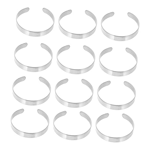 ARTSEWPLY 10 Stück Teiliges Edelstahl Armband Innenkern Gebogene Manschettenrohlinge Breit Leicht und Langlebig Glänzende Oberfläche zum Gravieren und Individuellen Schmuck DIY von ARTSEWPLY