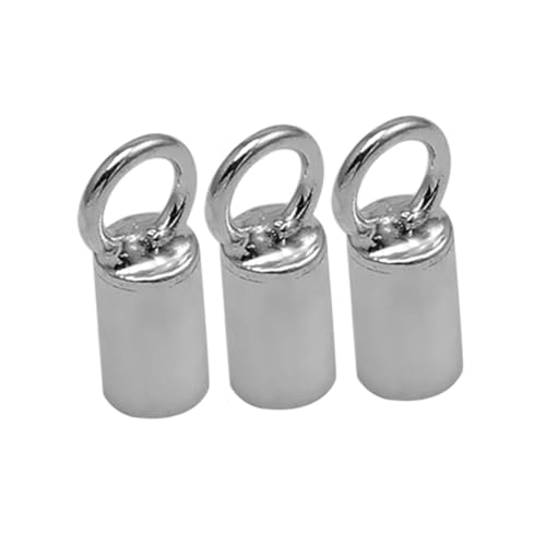 ARTSEWPLY 10 Stück Teiliges Endkappen für Schmuckbänder Silber Seilverschluss Langlebige DIY Zubehör für Halsketten Armbänder Schlüsselanhänger und Schmuckverbindung von ARTSEWPLY