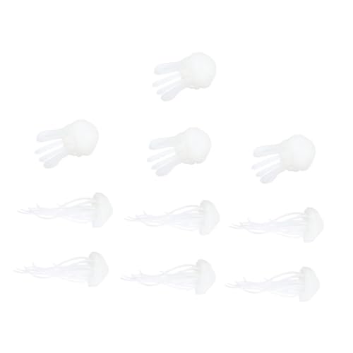 ARTSEWPLY 10 Stück Teiliges Epoxidharz Füllmaterial mit Mini Quallen Themen DIY Bastelzubehör Leuchtende Dekorative Schmuckfüllung für Handgemachte Anhänger und Kunstprojekte von ARTSEWPLY