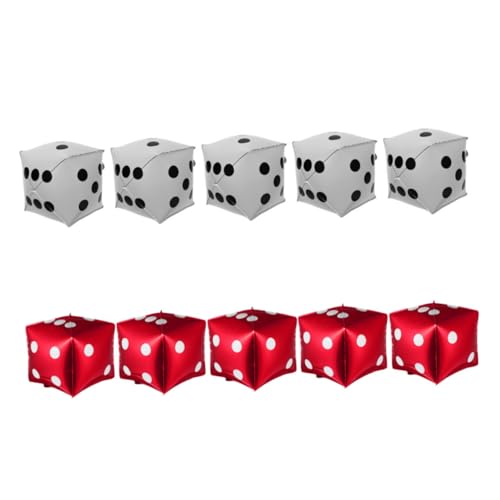 ARTSEWPLY 10 Stück Teiliges Folienballons Aluminium Film Luftballons Weiß Rot Partydeko Thema Outdoor Party Spiel Requisiten Vielseitig Robust und Schnell von ARTSEWPLY