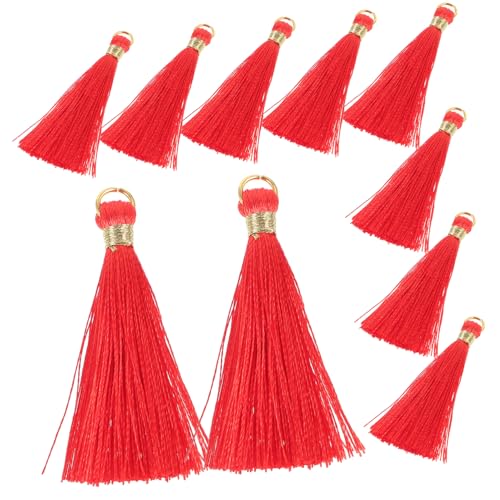 ARTSEWPLY 10 Stück Teiliges Mini Quasten Anhänger mit Metallring Dekorative Kleine Tassel Charms für Geldbörsen Schlüsselanhänger und Taschen Leicht Robust und Vielseitig für DIY Schmuck ARTSEWPLY 10 Stück Teiliges Mini Quasten Anhänger mit Metallring Dekorative Kleine Tassel Charms für Geldbörsen Schlüsselanhänger und Taschen Leicht Robust und Vielseitig für DIY Schmuck von ARTSEWPLY