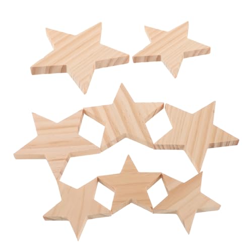 ARTSEWPLY 10 Stück Teiliges Natürliche Holzsterne zum Basteln Stabile Fünfzackige Blanko holzornamente Unbemalte Sternscheiben für DIY dekorationen Party Weihnachtsdeko Kreative Malprojekte von ARTSEWPLY