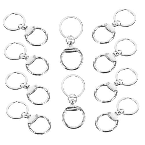 ARTSEWPLY 10 Stück Teiliges Schlüsselringe Zinklegierung Flach Split Key Rings für DIY Bastelprojekte Langlebige Sichere Metall Schlüsselanhänger Clips Vielseitige Schlüsselring Zubehör von ARTSEWPLY