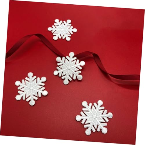 ARTSEWPLY 10 Stück Teiliges Schneeflocken Aufnäher zum Aufbügeln Bestickte Bügelbilder mit Farbenfroher Stickerei DIY Kleidung Reparatur und Verzierung für Jacken Hosen Vielseitig von ARTSEWPLY