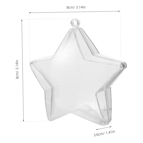 ARTSEWPLY 10 Stück Teiliges Transparente Füllbare Kunststoff Sternornamente Bruchsicher Großer Candy Behälter DIY Hochzeits und Weihnachtsdeko Wiederverwendbar Einzigartiges Fünfzackiges ARTSEWPLY 10 Stück Teiliges Transparente Füllbare Kunststoff Sternornamente Bruchsicher Großer Candy Behälter DIY Hochzeits und Weihnachtsdeko Wiederverwendbar Einzigartiges Fünfzackiges von ARTSEWPLY