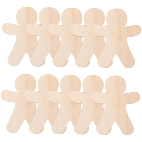 ARTSEWPLY 10 Stück Teiliges Unvollendeter Holzanhänger Lebkuchenmann Weihnachtsdeko DIY zum Bemalen Glatte Oberfläche Stabile Holzplatten für Kreative Weihnachtsbaumdekoration ARTSEWPLY 10 Stück Teiliges Unvollendeter Holzanhänger Lebkuchenmann Weihnachtsdeko DIY zum Bemalen Glatte Oberfläche Stabile Holzplatten für Kreative Weihnachtsbaumdekoration von ARTSEWPLY