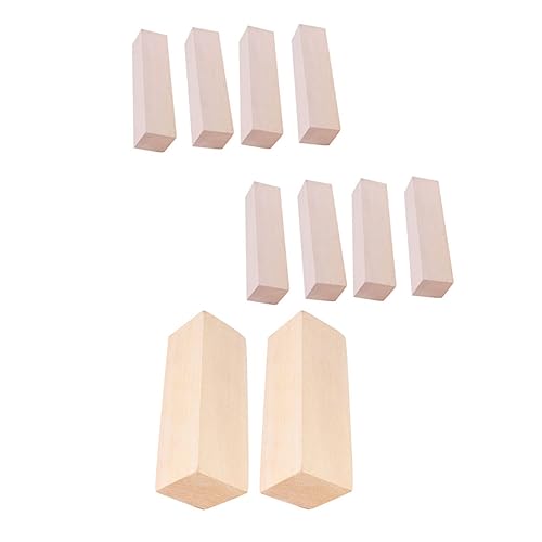 ARTSEWPLY 10 Stück Unfertige Holzplatten für DIY Projekte Teiliges Lindenholz für Bastelarbeiten und Holzschnitzerei von ARTSEWPLY