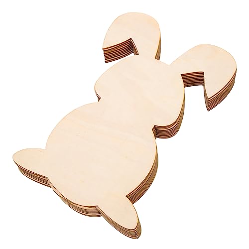 ARTSEWPLY 10 Stück kaninchenholzchips selber machen Größe leer Hasenversorgungen Stichworte ausgeschnitten Hasenförmige Holzscheiben Bunny Cutout Craft handwerkliches DIY -Holzscheiben von ARTSEWPLY