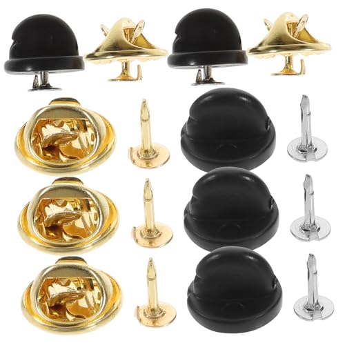 ARTSEWPLY 100 Sätze Teiliges Pin Back Clutch für Emaille Pins Doppelfarbige Schmetterlingsverschlüsse in Gold und Schwarz Sicherer Verschluss mit Glattem Öffnungsmechanismus für Broschen ARTSEWPLY 100 Sätze Teiliges Pin Back Clutch für Emaille Pins Doppelfarbige Schmetterlingsverschlüsse in Gold und Schwarz Sicherer Verschluss mit Glattem Öffnungsmechanismus für Broschen von ARTSEWPLY