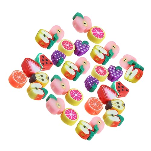 ARTSEWPLY 100 Stück DIY Obst Thema Polymer Clay Perlen Handgemachte Schmuckperlen für Armbänder und für Kreative Bastelprojekte und von ARTSEWPLY