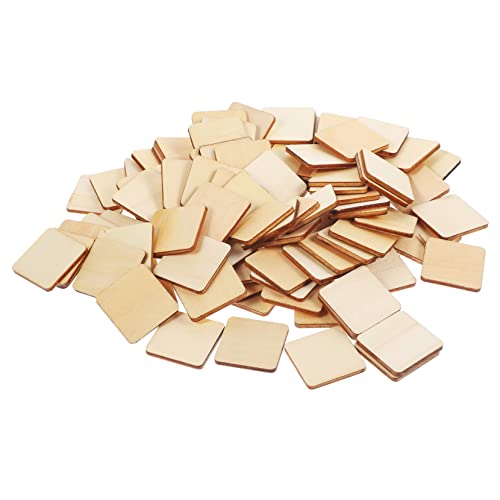 ARTSEWPLY 100 Stück Diy Holz Quadrate Unvollendete Holzblöcke für Bastelprojekte Malen Hochzeitsdeko Kunst und Handwerk für Kreative Diy Ideen von ARTSEWPLY