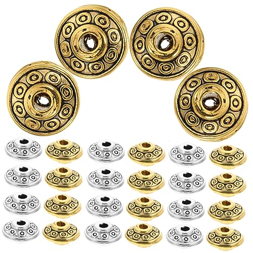 ARTSEWPLY 100 Stück Fliegende Untertassen Abstandsperlen Legierung Vintage Schmuckzubehör für DIY und Armbänder Antiksilber Antikgold ARTSEWPLY 100 Stück Fliegende Untertassen Abstandsperlen Legierung Vintage Schmuckzubehör für DIY und Armbänder Antiksilber Antikgold von ARTSEWPLY